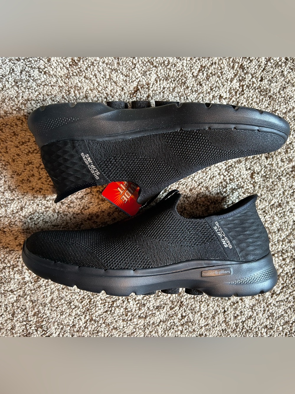 Skechers GoWalk 6 triple black hands free with hyper pillars women's size 9 Wide - Picture 4 of 9